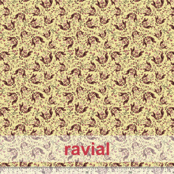Tela de gasa tupida. Estampado de ramas.