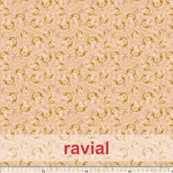 Tela de gasa tupida. Estampado de ramas.