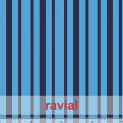Tela de gasa tupida. Estampado de rayas.