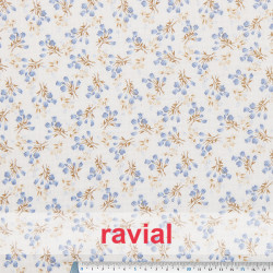 BABU. Tejido de bambula con estampado de flores.