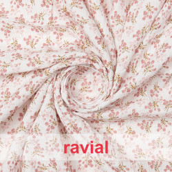 BABU. Tejido de bambula con estampado de flores.