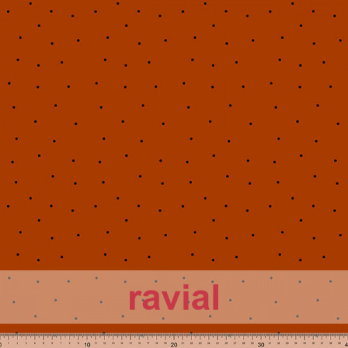 TOLOX. Tela de crespón estampado con lunares de 0.30 cms.