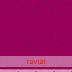 TOLOX. Tela de crespón estampado con lunares de 0.30 cms.