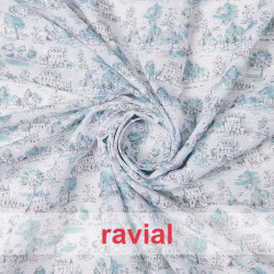 VIELLA ALGODON ESTP. Tejido de viella de algodón estampado.