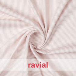 VIELLA ALGODON ESTP. Tejido de viella de algodón estampado de rayitas.