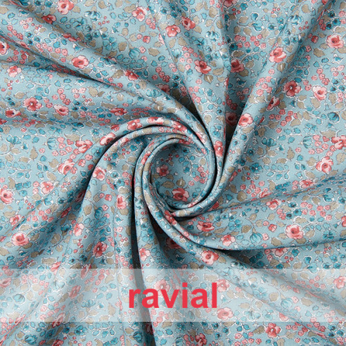 VIELLA ALGODON ESTP. Tejido de viella de algodón estampado de flores.