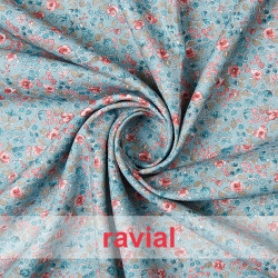 VIELLA ALGODON ESTP. Tejido de viella de algodón estampado de flores.