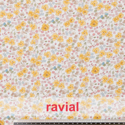 VIELLA ALGODON ESTP. Tejido de viella de algodón estampado de flores.