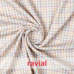 VIELLA ALGODON ESTP. Tejido de viella de algodón estampado de cuadros.