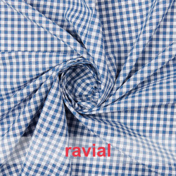 CHECK 5 mm. Tejido de Vichy 5mm. Lomado (20-25m. aprox.).