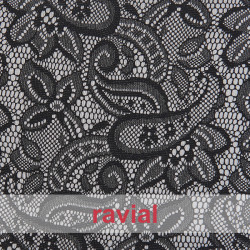 BLONDA DHOR. Spandex fabric with double layer lace.