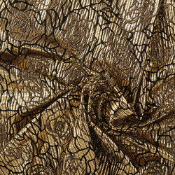FANTASIA YLENIA. Lamé knit fabric with glitter print.