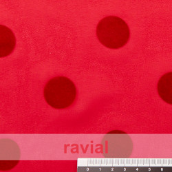 DOÑANA FLOC. Tissu en mousseline floqué.