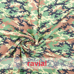 DANZA ZUMBA. Tissu en maille avec motif de camouflage (militaire). OEKO-TEX Standard 100