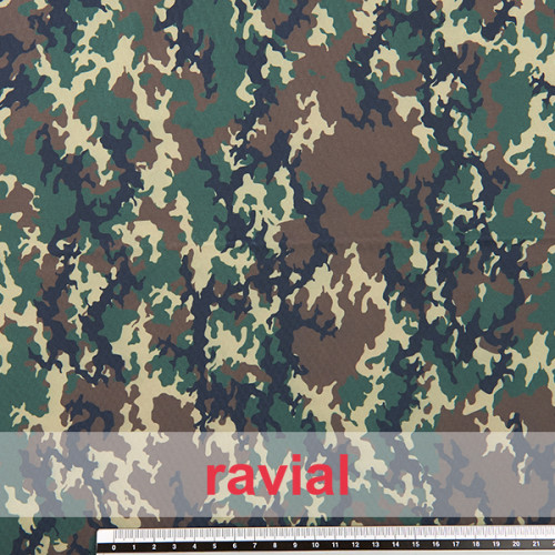 DANZA ZUMBA. Tissu en maille avec motif de camouflage (militaire). OEKO-TEX Standard 100
