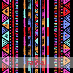 DANZA ZUMBA. Knit fabric with ethnic print. OEKO-TEX Standard 100