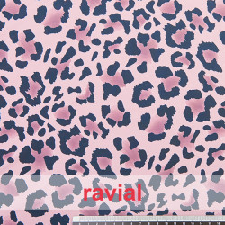 DANZA ZUMBA. Tejido de punto con estampado de leopardo 4 cm. OEKO-TEX Standard 100