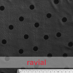 DRAVA FLOCADO. Tissu fin en mousseline floqué.