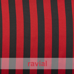 RASO ESTP-RAYAS. Tissu satiné. Imprimé à rayures de 2 cm.