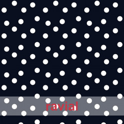 OLALLA. Drape fabric with polka dot print 5 cm.