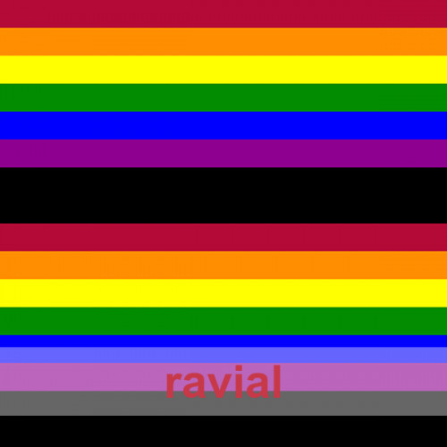 MASCARADA. Tejido de popelin. Bandera Gay. Rayas de 2,50 cm. y línea negra 5 cm.
